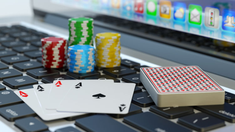Chips and cards on an Apple laptop